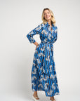 Luciana Dragon Dress Navy