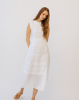 Delia Long Dress White