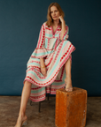 Catalina Long Dress II Pink / Blue