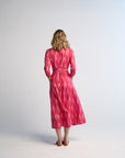 Luciana Ikat Dress Fucshia