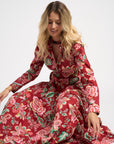 Meredith Dress Peony Red