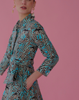 LUCIANA TIGER DRESS TURQUESA