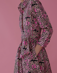 LUCIANA TIGER DRESS ROSE