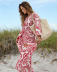 Ikat Long Tunic Red