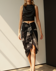 Sofia Pareo Skirt Black