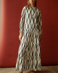 Meredith Ikat Dress Blue