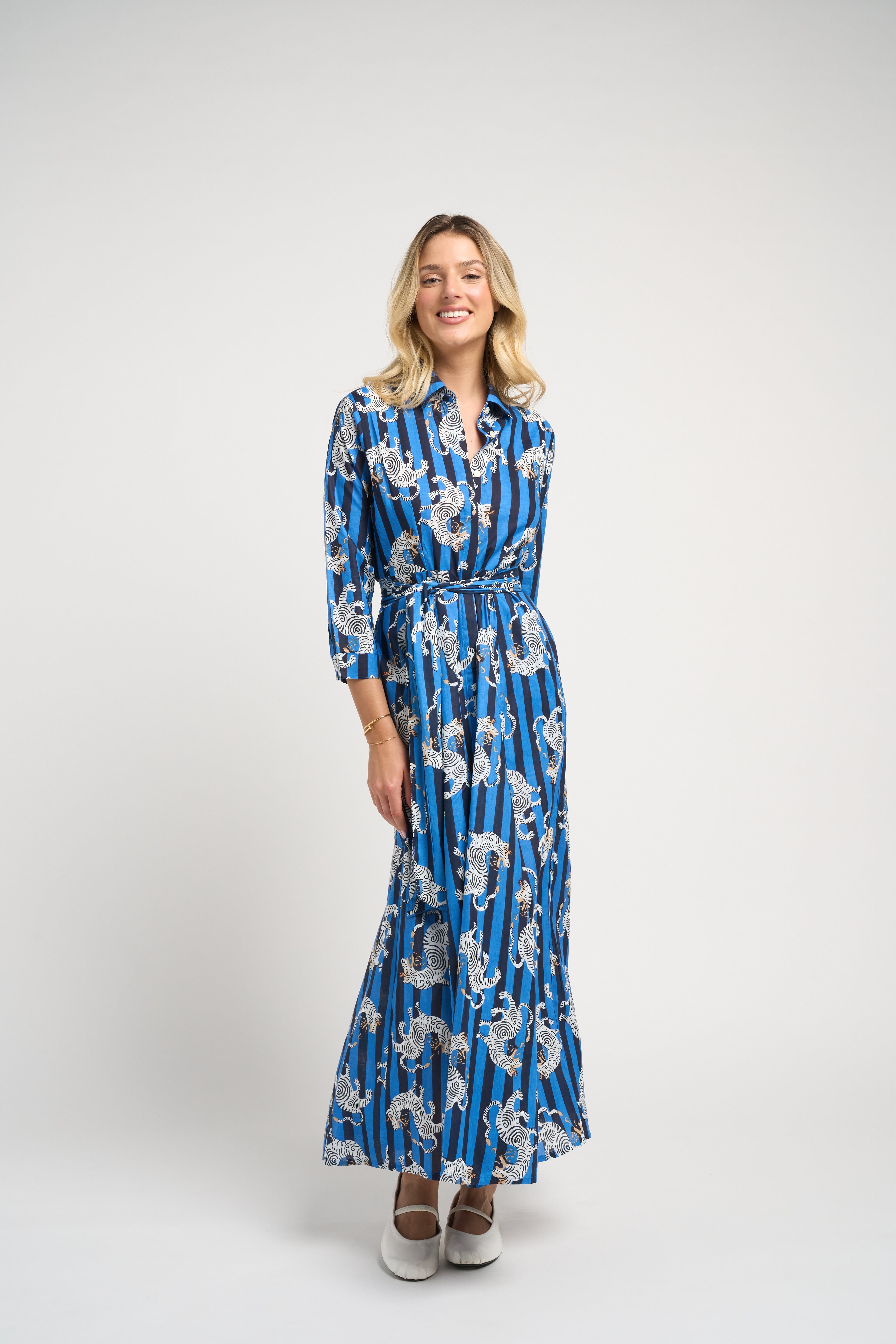 Luciana Dragon Dress Navy