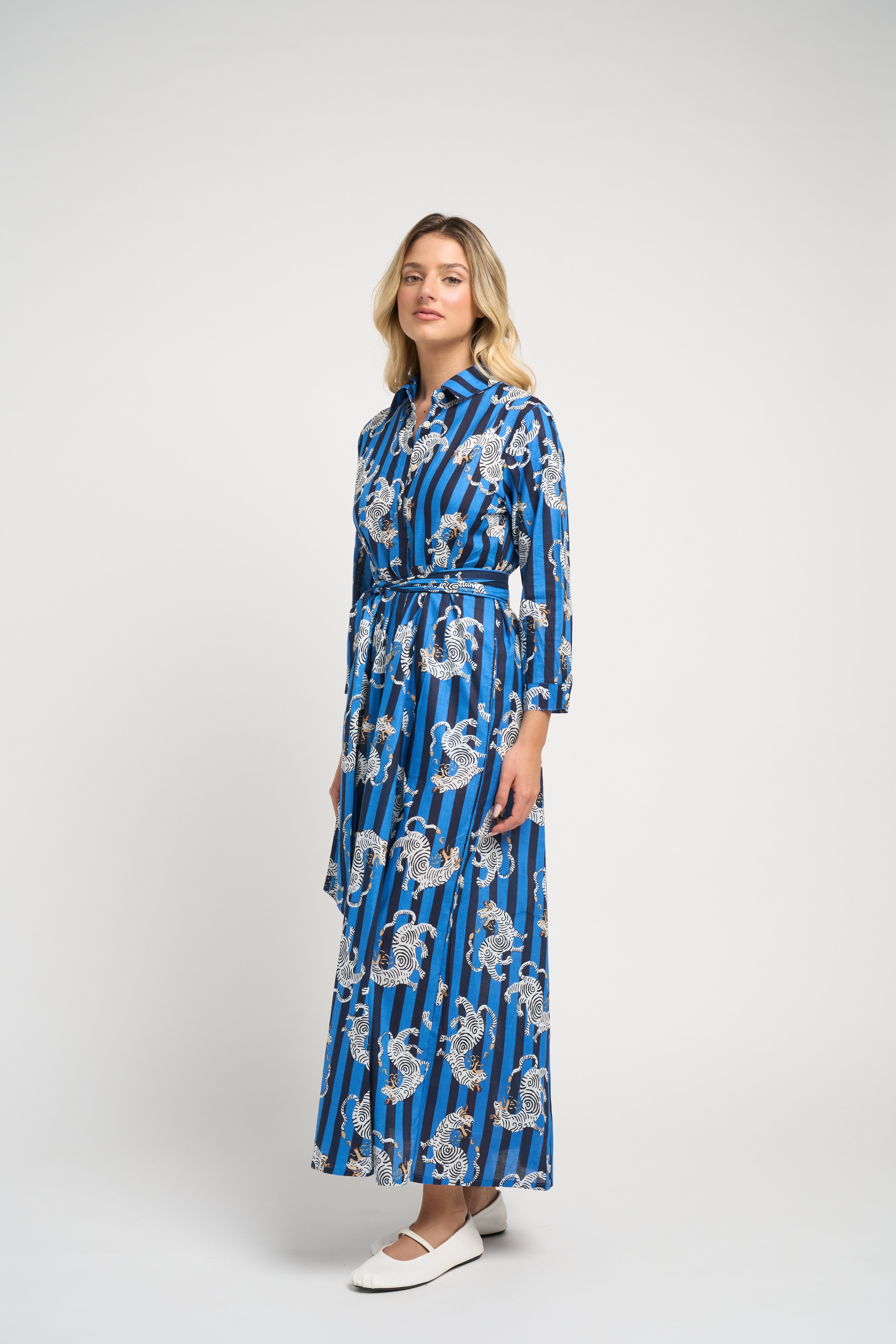 Luciana Dragon Dress Navy