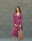 Atira Ikat Dress Cherry