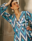 Atira Ikat Dress Blue