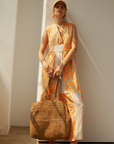 Briana Long Dress Gold/Orange