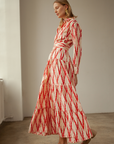 Meredith Ikat Dress Red