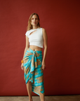 Tibet Pareo Skirt - Cyan