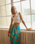 Tibet Pareo Skirt - Cyan