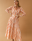 Meredith Ikat Dress Orange