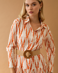 Meredith Ikat Dress Orange