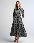 Luciana Ikat Dress Black