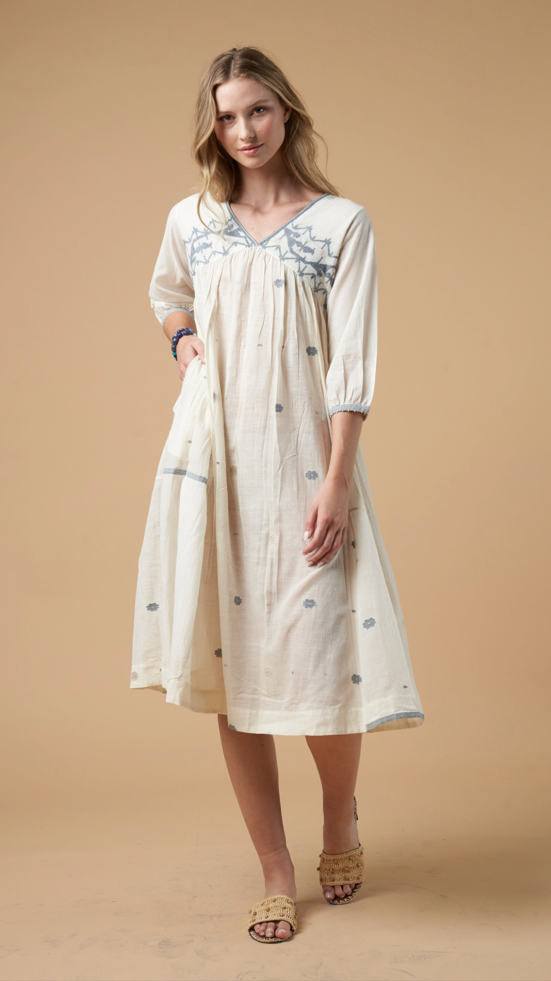 Nyla Jamdani Dress