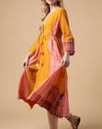 Fatima Wrap Dress Mustard