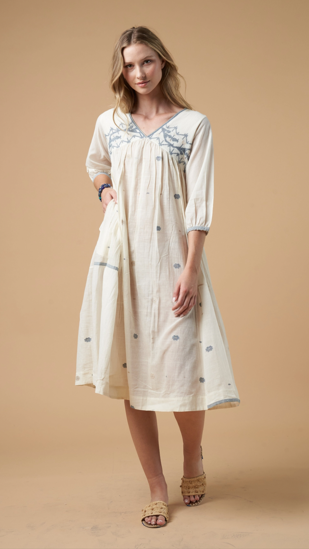 Nyla Jamdani Dress