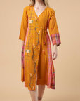 Fatima Wrap Dress Mustard