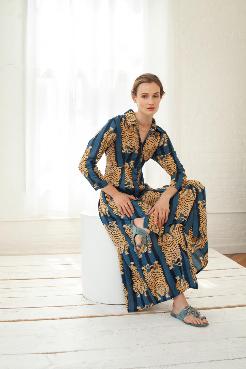Luciana Tibet Dress Blue