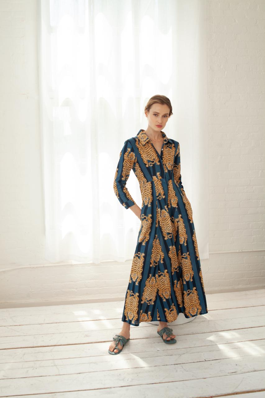 Luciana Tibet Dress Blue