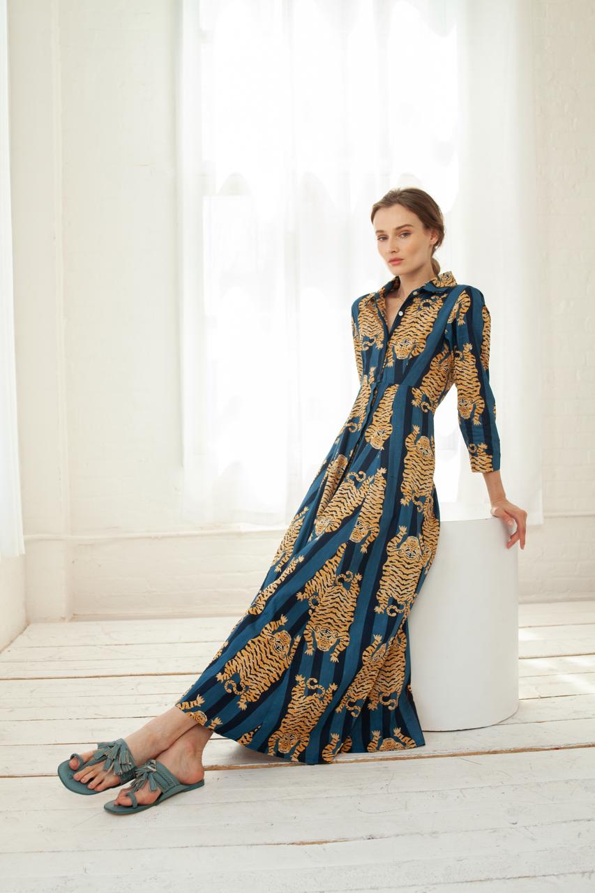 Luciana Tibet Dress Blue