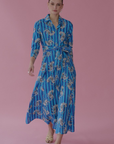 Luciana Dragon Dress Blue