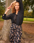 Tiger Pareo Skirt Black