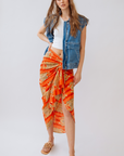 Tibet Pareo Skirt - Orange